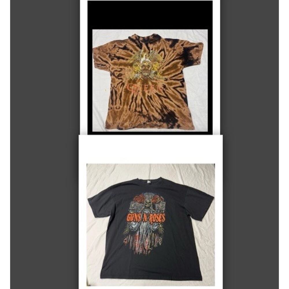 Queen Mens T Shirt Size XL Guns N Roses  Shorts Sleeve Color Blank And Brown